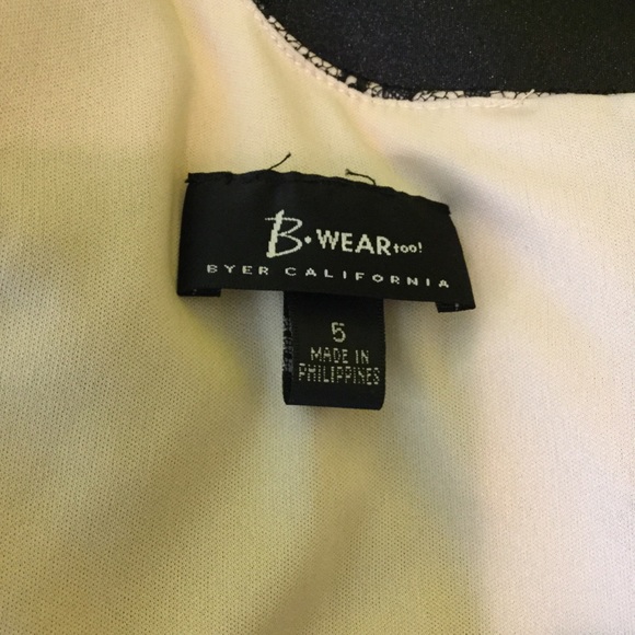 Byer California Black Lace/Satin Skirt Dress, sz 5 - Picture 3 of 4